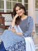 Janasya Dark Rayon Floral A-Line Kurta Set - Distacart