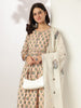 Janasya Light Cotton Floral A-Line Kurta Set - Distacart