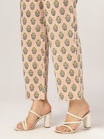 Thumbnail for Janasya Light Cotton Floral A-Line Kurta Set