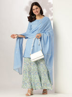 Thumbnail for Janasya Light Rayon Solid Straight Kurta Set