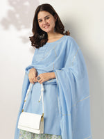 Thumbnail for Janasya Light Rayon Solid Straight Kurta Set
