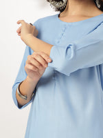 Thumbnail for Janasya Light Rayon Solid Straight Kurta Set