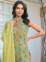 Thumbnail for Janasya Bright Cotton Floral Straight Kurta Set