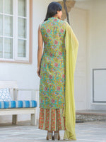 Thumbnail for Janasya Bright Cotton Floral Straight Kurta Set