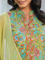 Thumbnail for Janasya Bright Cotton Floral Straight Kurta Set