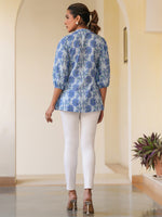 Thumbnail for Janasya Light Cotton Floral A-Line Top