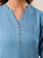 Thumbnail for Janasya Light Cotton Solid A-Line Top