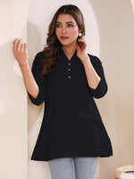 Thumbnail for Janasya Light Cotton Solid A-Line Top