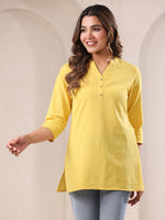 Thumbnail for Janasya Light Cotton Solid A-Line Top