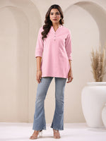 Thumbnail for Janasya Light Cotton Solid A-Line Top