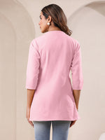 Thumbnail for Janasya Light Cotton Solid A-Line Top