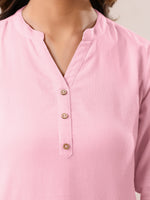 Thumbnail for Janasya Light Cotton Solid A-Line Top