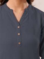 Thumbnail for Janasya Light Cotton Solid A-Line Top