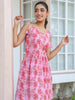 Janasya Bright Cotton Floral A-Line Tunic - Distacart
