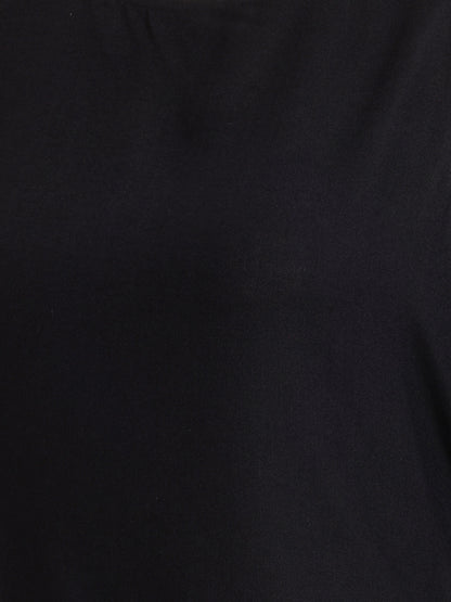 Janasya Black Straight Rayon Pant Co-ord Sets - Dista
