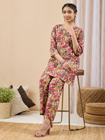 Thumbnail for Janasya Mint A-Line Cotton Co-Ords - Dista