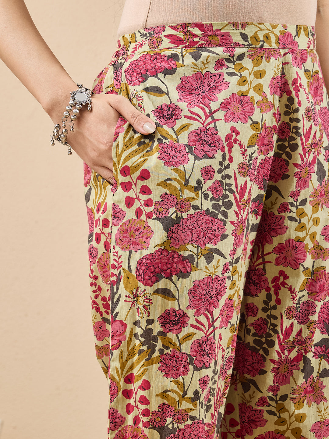 Janasya Mint A-Line Cotton Co-Ords - Dista