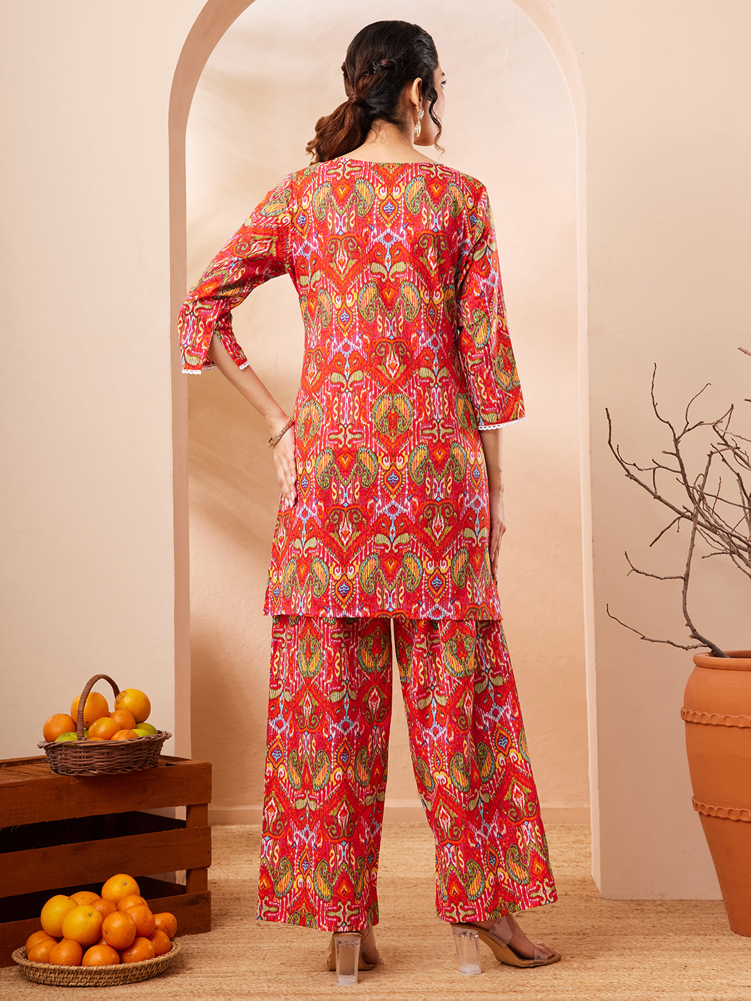 Janasya Multi Straight Cotton Co-Ords - Dista