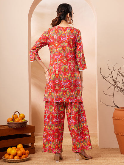 Janasya Multi Straight Cotton Co-Ords - Dista