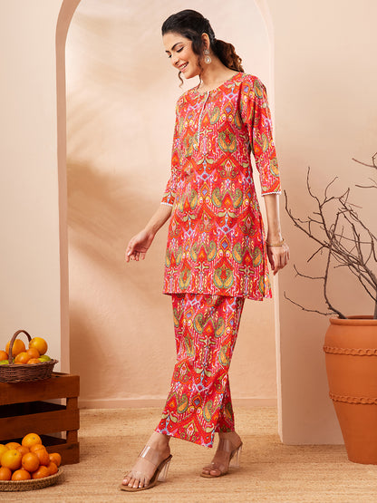 Janasya Multi Straight Cotton Co-Ords - Dista