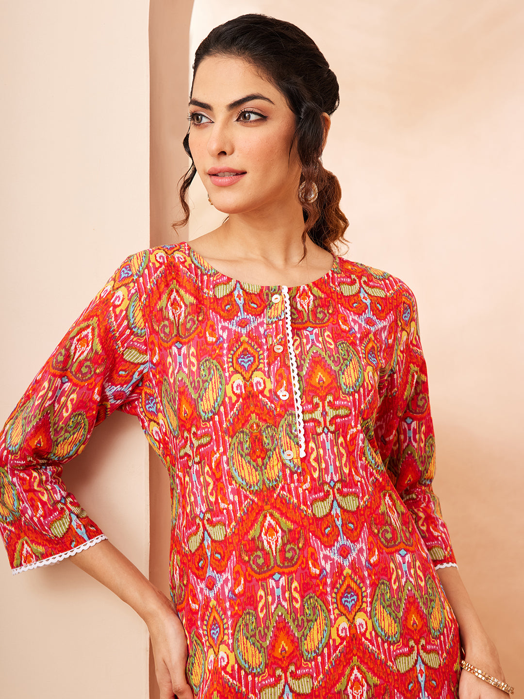 Janasya Multi Straight Cotton Co-Ords - Dista