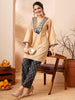 Janasya Beige Straight Cotton Co-Ords - Dista