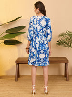 Thumbnail for Janasya White A-Line Cotton Dress - Dista