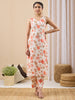 Janasya Off White Straight Cotton Kurta & Bottom - Dista