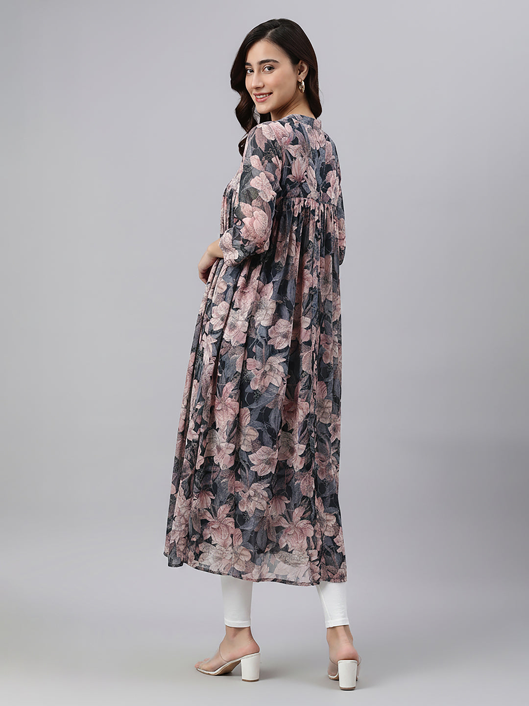 Janasya Multi A-Line Georgette Kurta - Dista