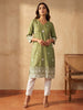 Janasya Sage Straight Silk Blend Kurta - Dista