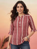 Janasya Multi A-Line Cotton Top - Dista