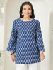 Janasya Indigo Straight Cotton Tunic - Dista
