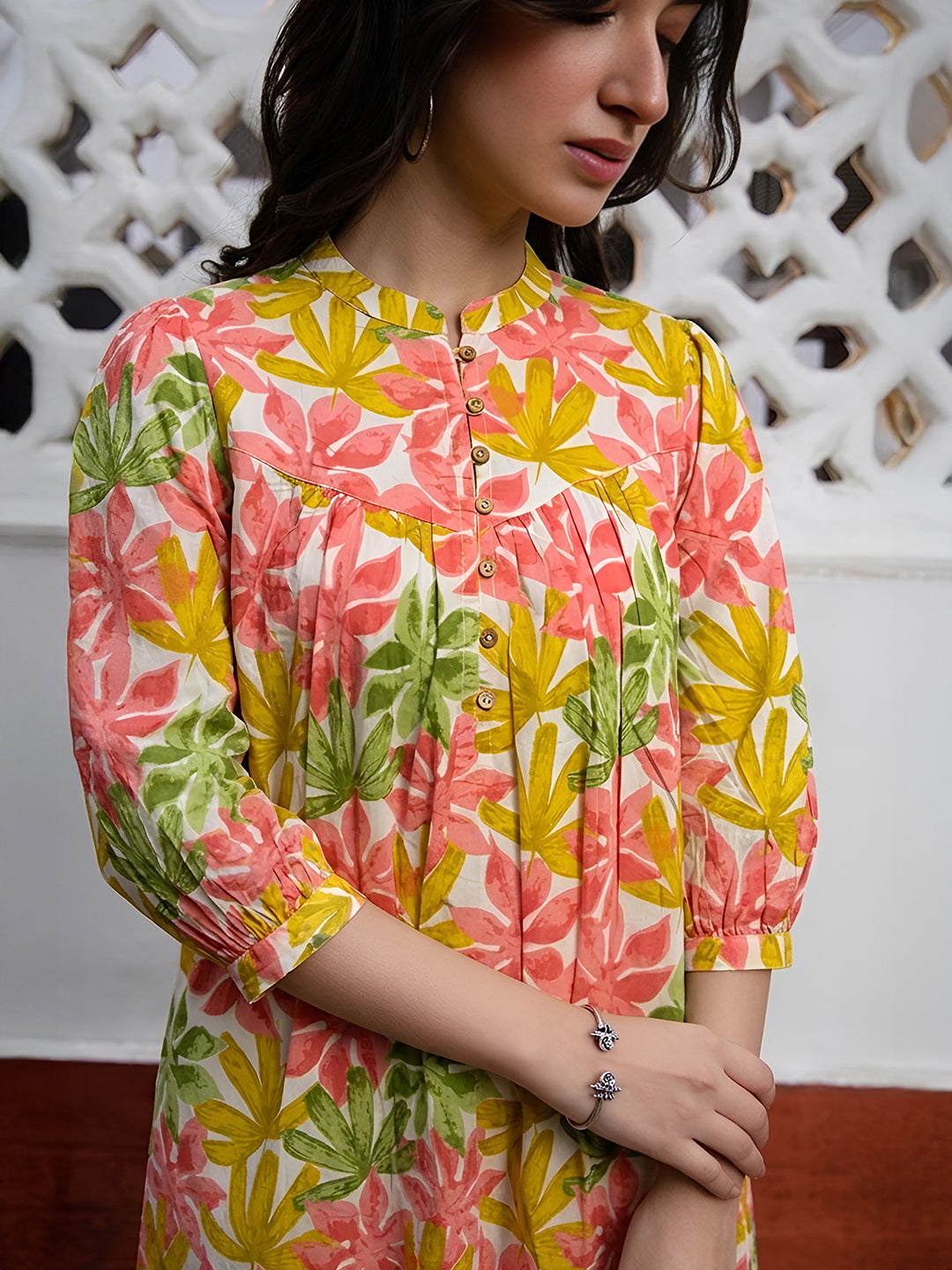 Janasya Multi A-Line Cotton Tunic - Dista