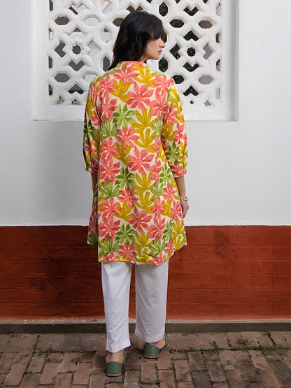 Janasya Multi A-Line Cotton Tunic - Dista