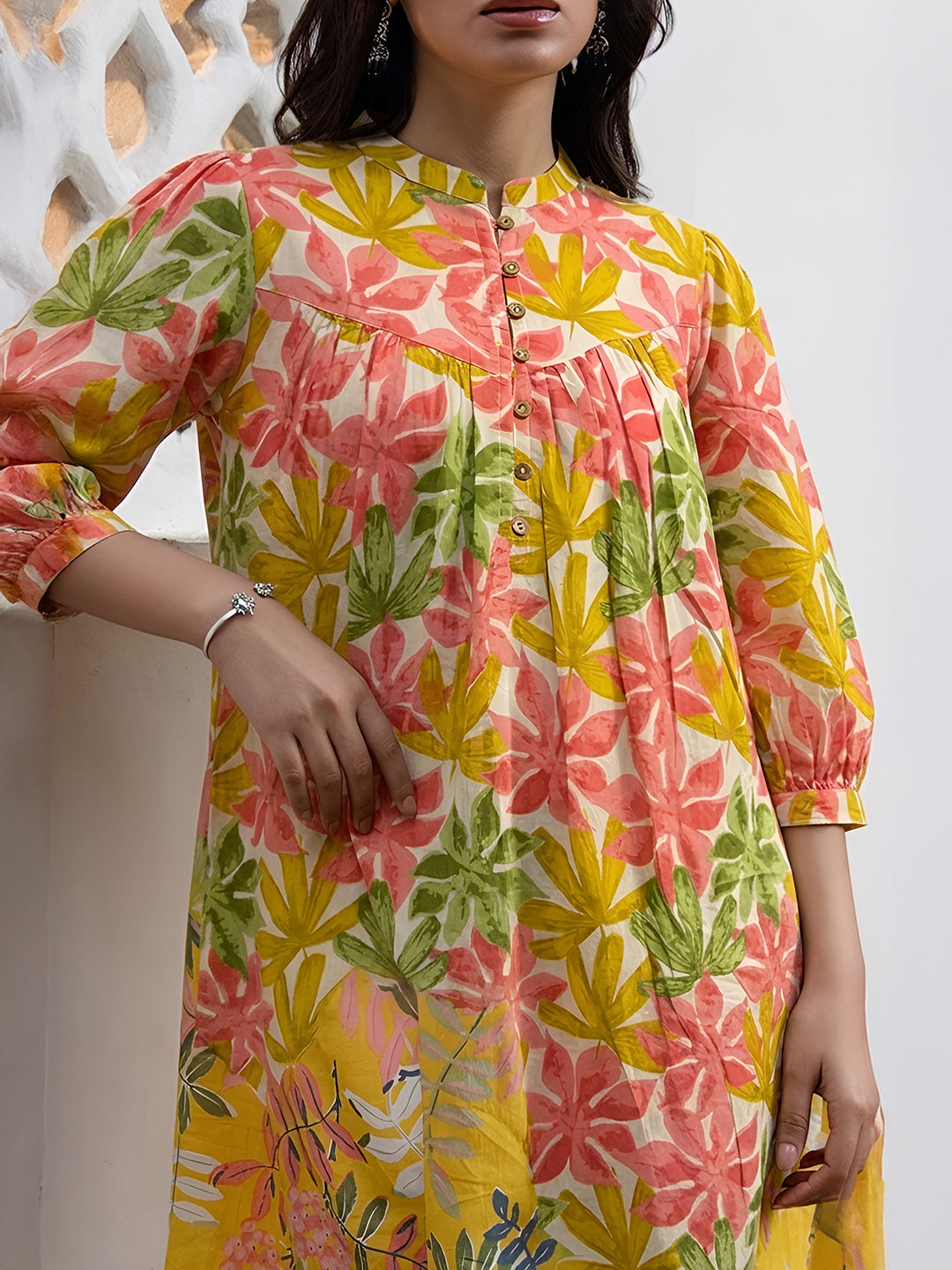 Janasya Multi A-Line Cotton Tunic - Dista