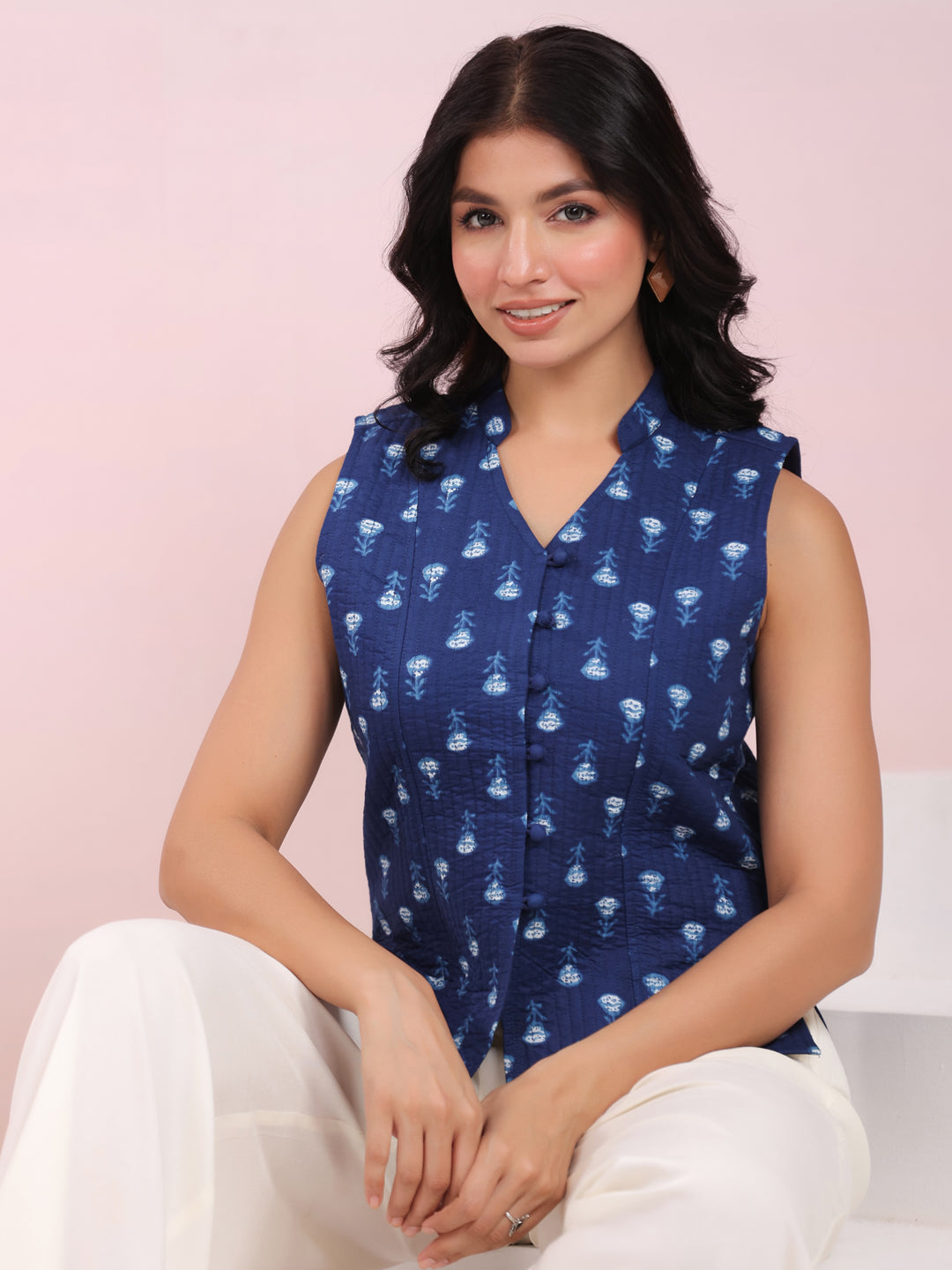 Janasya Straight Cambric Dark Green Jacket - Distacart