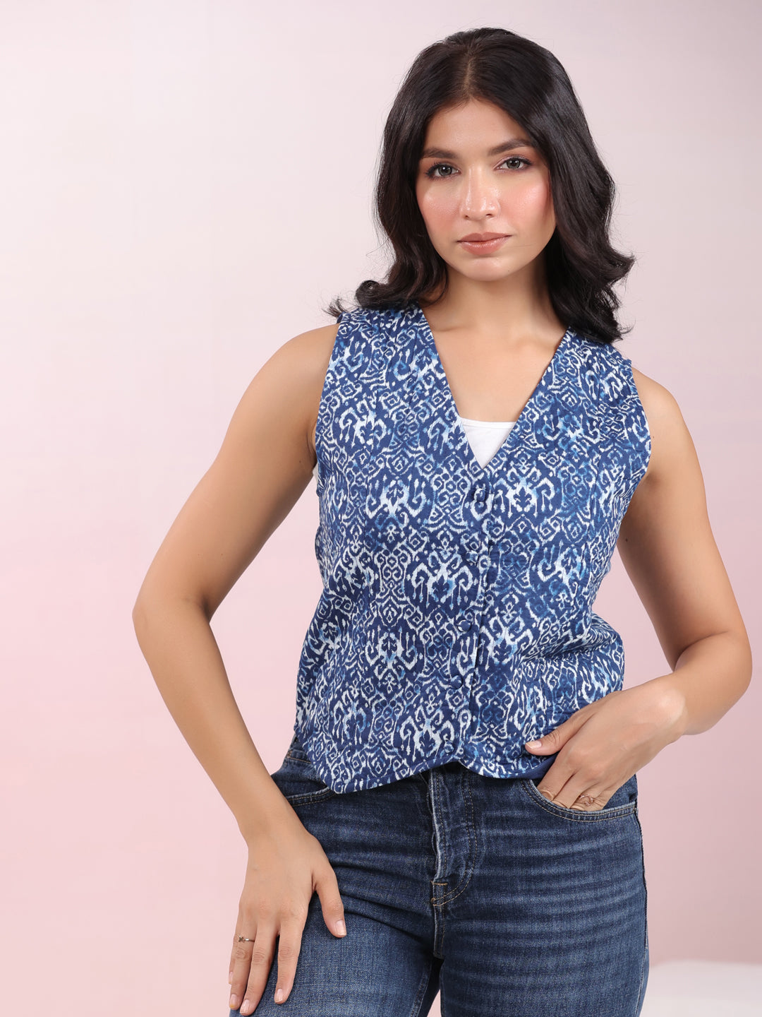 Janasya Regular Cambric Black Jacket - Distacart