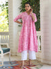 Janasya Light Cotton Floral Empire Kurta - Distacart