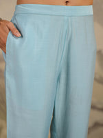 Thumbnail for Janasya Light Chanderi Embroidered Straight Kurta Set