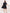 Janasya Dark Cotton Striped A-Line Dress