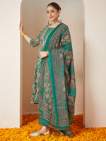 Thumbnail for Janasya Bright Cotton Floral Panelled Kurta Set