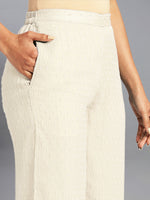 Thumbnail for Janasya Light Dobby Chiffon Self Design Peplum Top & Bottom Set