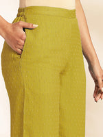 Thumbnail for Janasya Light Dobby Chiffon Self Design Peplum Top & Bottom Set