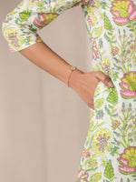 Thumbnail for Janasya Light Cotton Floral Straight Top & Bottom Set