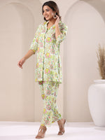 Thumbnail for Janasya Light Cotton Floral Straight Top & Bottom Set