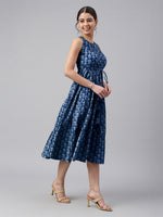 Thumbnail for Janasya Bright Cotton Floral Tiered Dress