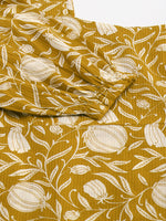 Thumbnail for Janasya Dark Cotton Floral A-Line Dress