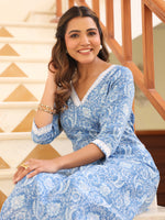 Thumbnail for Janasya Bright Cotton Kalamkari Straight Kurta Set