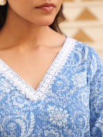 Thumbnail for Janasya Bright Cotton Kalamkari Straight Kurta Set