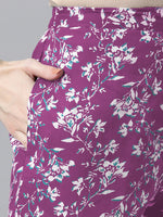 Thumbnail for Janasya Bright Cotton Floral A-Line Kurta Set